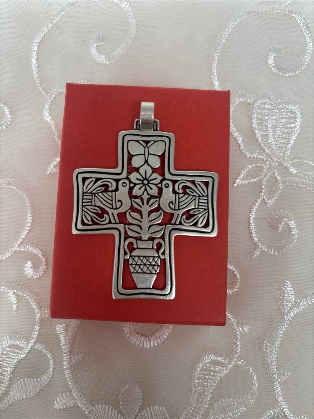 Retired Lrg James Avery Sterling Silver Abundant Life Cross Pendant 2025 Archive